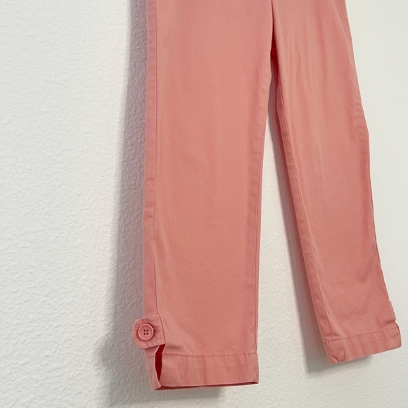 Talbots perfect slim legs pink crop pants size 8 - Picture 3 of 10